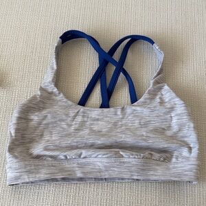 lululemon athletica Striped Bra with Blue Straps